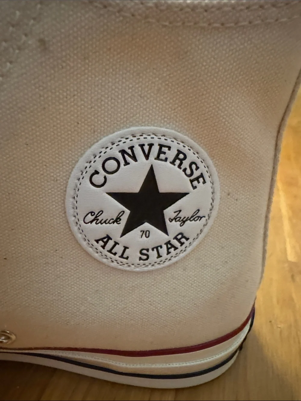 Converse “70” Chuck Taylor All Stars High Top Sneakers in Off-White - Picture 7 of 8